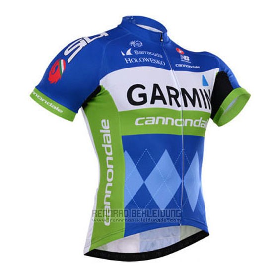 2015 Fahrradbekleidung Garmin Blau und Wei Trikot Kurzarm und Tragerhose - zum Schließen ins Bild klicken